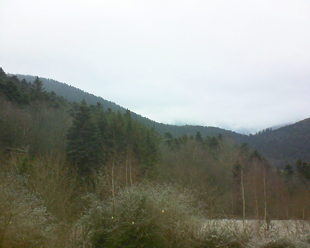 Le petit ballon vu depuis le Domaine Langmatt à Murbach le 07.01.2019 à 10:15 Le petit ballon (Alsace, Vosges) le 07.01.2019 à 10:15
