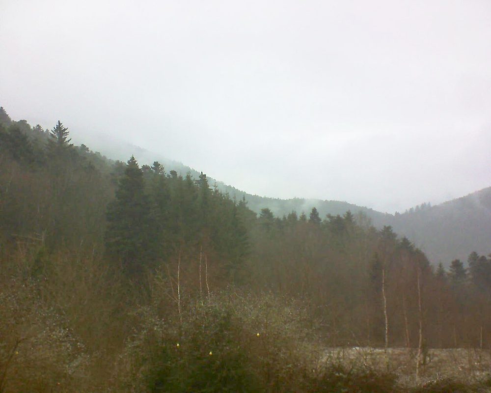 Le petit ballon vu depuis le Domaine Langmatt à Murbach le 07.01.2019 à 11:30 Le petit ballon (Alsace, Vosges) le 07.01.2019 à 11:30