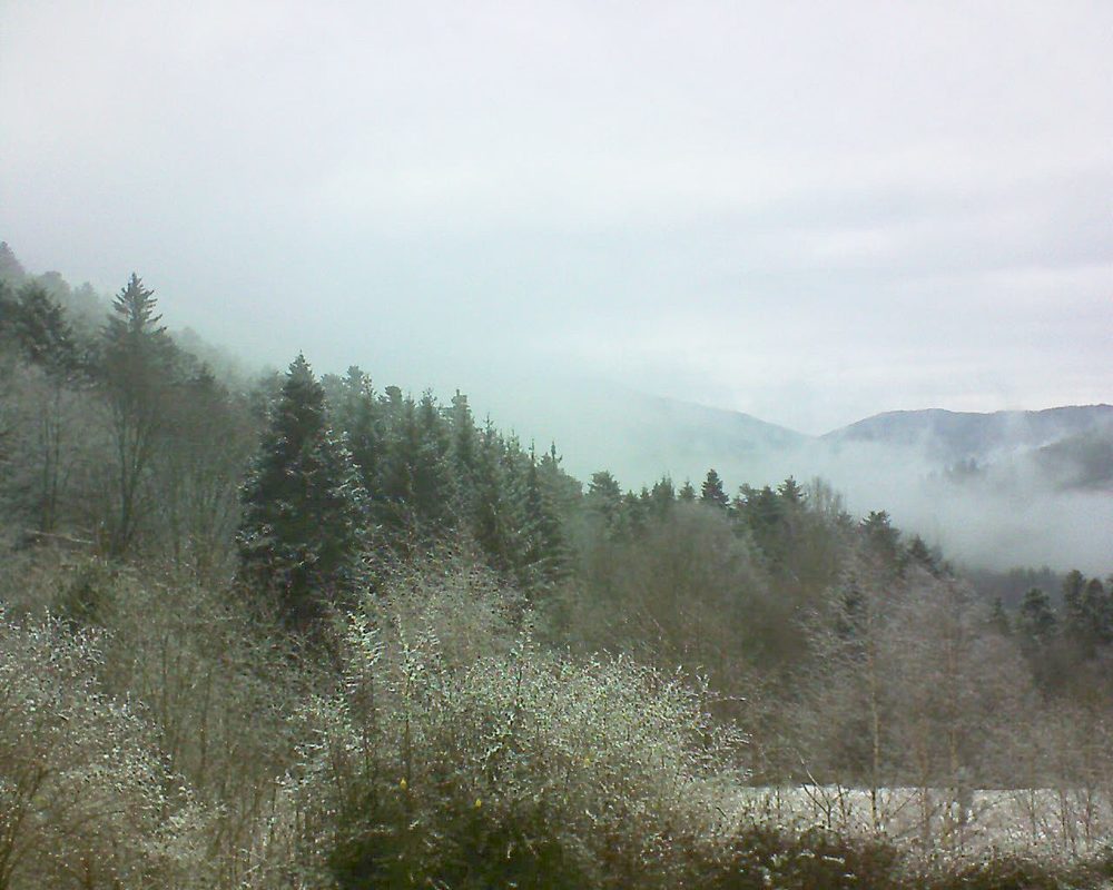 Le petit ballon vu depuis le Domaine Langmatt à Murbach le 07.01.2019 à 14:00 Le petit ballon (Alsace, Vosges) le 07.01.2019 à 14:00