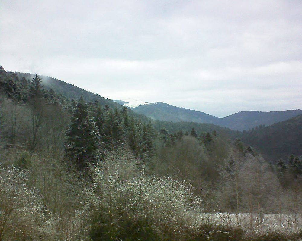 Le petit ballon vu depuis le Domaine Langmatt à Murbach le 07.01.2019 à 14:30 Le petit ballon (Alsace, Vosges) le 07.01.2019 à 14:30