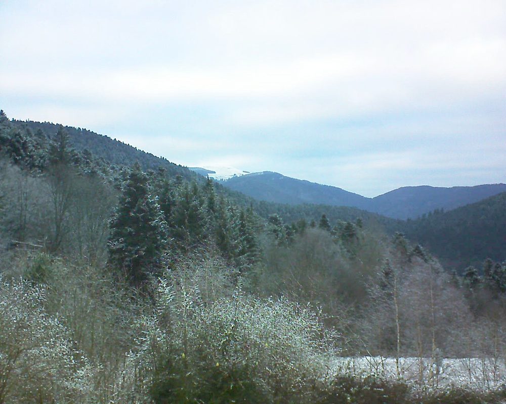 Le petit ballon vu depuis le Domaine Langmatt à Murbach le 07.01.2019 à 16:15 Le petit ballon (Alsace, Vosges) le 07.01.2019 à 16:15