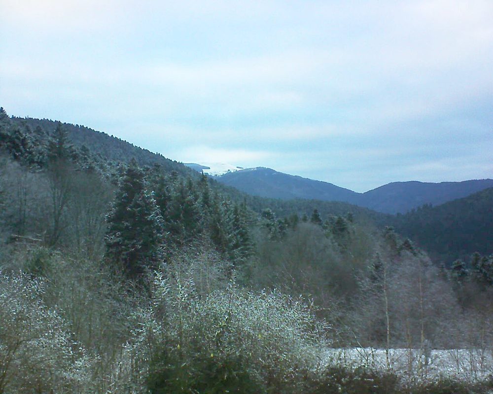 Le petit ballon vu depuis le Domaine Langmatt à Murbach le 07.01.2019 à 16:30 Le petit ballon (Alsace, Vosges) le 07.01.2019 à 16:30