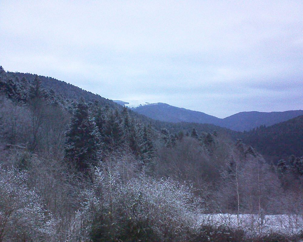 Le petit ballon vu depuis le Domaine Langmatt à Murbach le 07.01.2019 à 17:00 Le petit ballon (Alsace, Vosges) le 07.01.2019 à 17:00