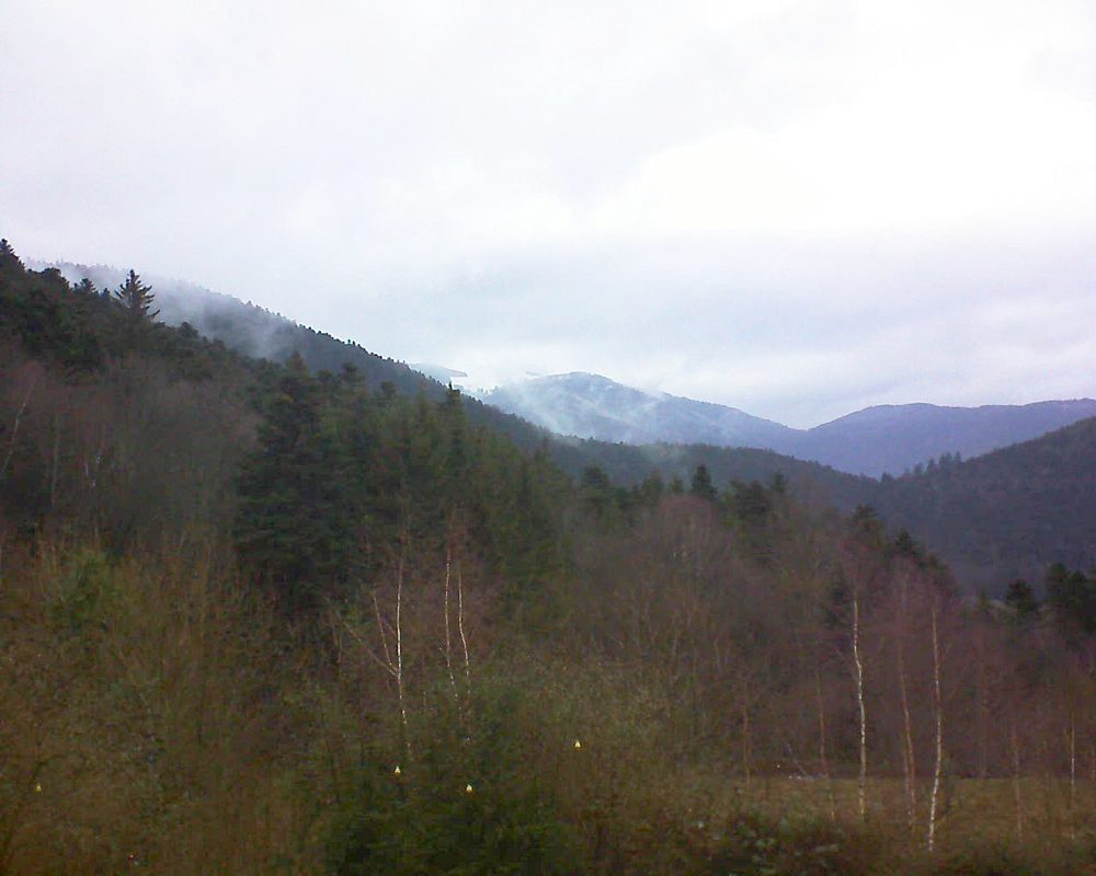 Le petit ballon vu depuis le Domaine Langmatt à Murbach le 08.01.2019 à 13:00 Le petit ballon (Alsace, Vosges) le 08.01.2019 à 13:00