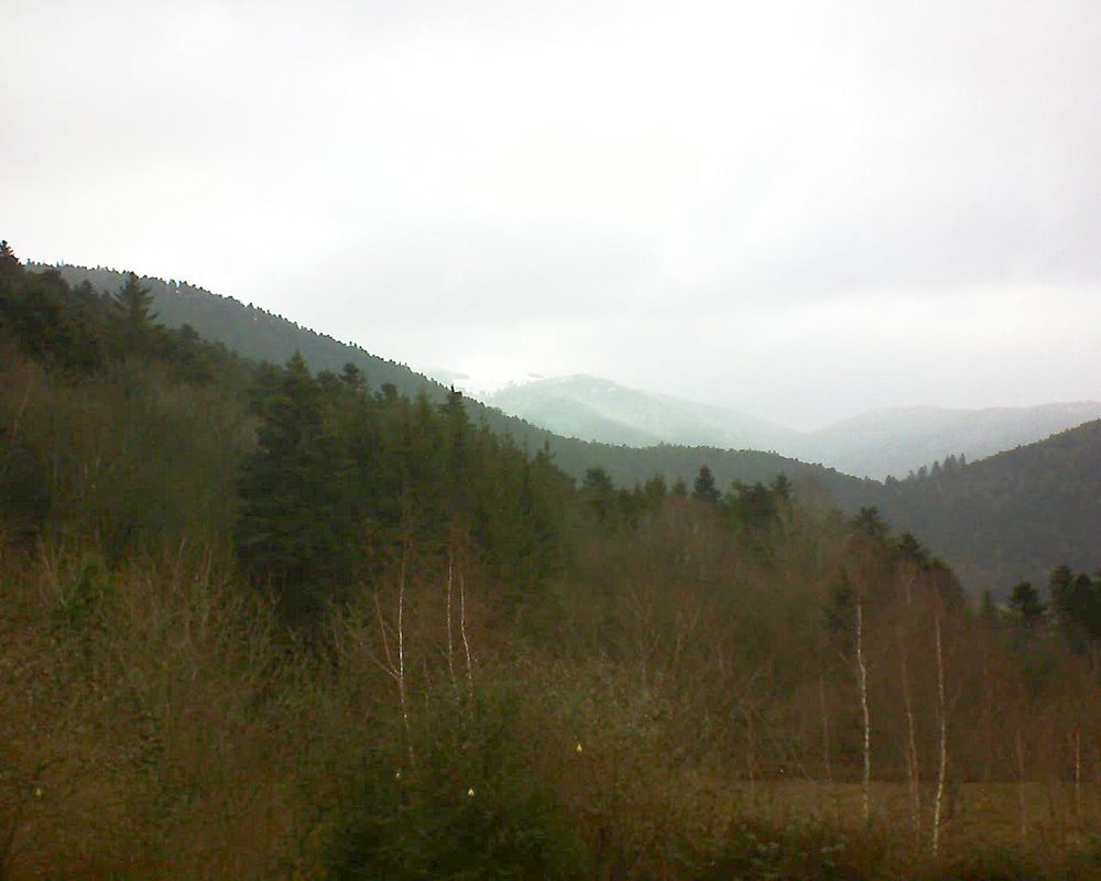 Le petit ballon vu depuis le Domaine Langmatt à Murbach le 08.01.2019 à 14:00 Le petit ballon (Alsace, Vosges) le 08.01.2019 à 14:00