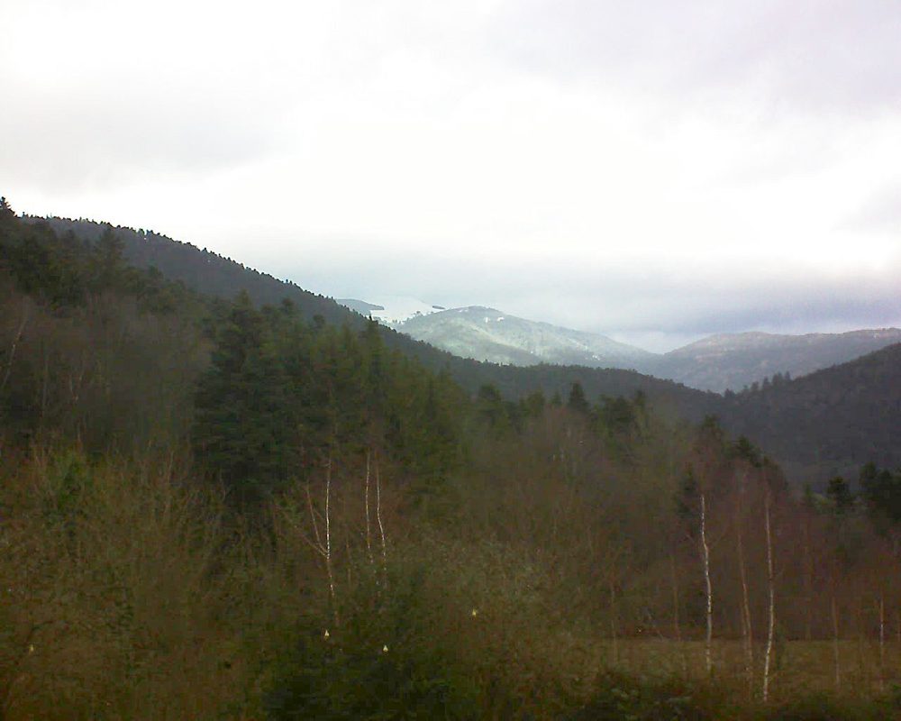 Le petit ballon vu depuis le Domaine Langmatt à Murbach le 08.01.2019 à 14:30 Le petit ballon (Alsace, Vosges) le 08.01.2019 à 14:30