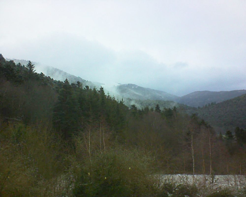Le petit ballon vu depuis le Domaine Langmatt à Murbach le 08.01.2019 à 16:00 Le petit ballon (Alsace, Vosges) le 08.01.2019 à 16:00