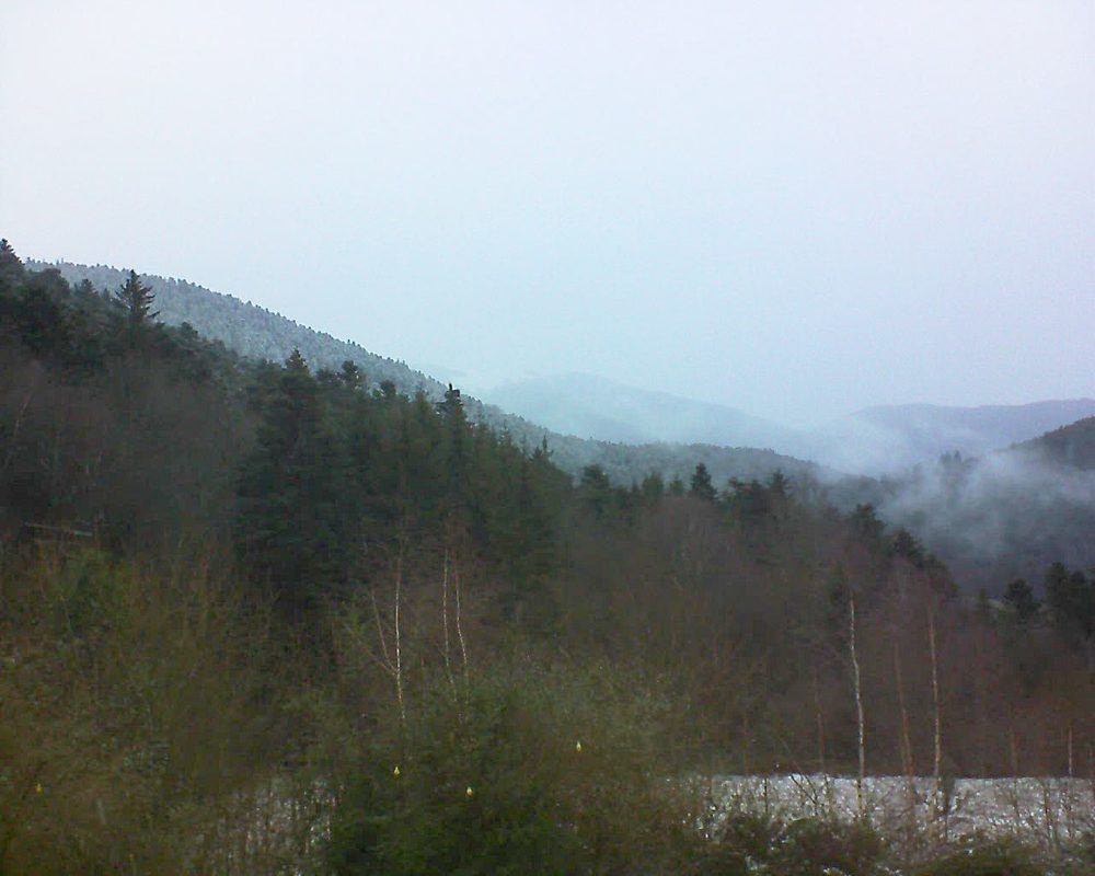 Le petit ballon vu depuis le Domaine Langmatt à Murbach le 08.01.2019 à 16:15 Le petit ballon (Alsace, Vosges) le 08.01.2019 à 16:15