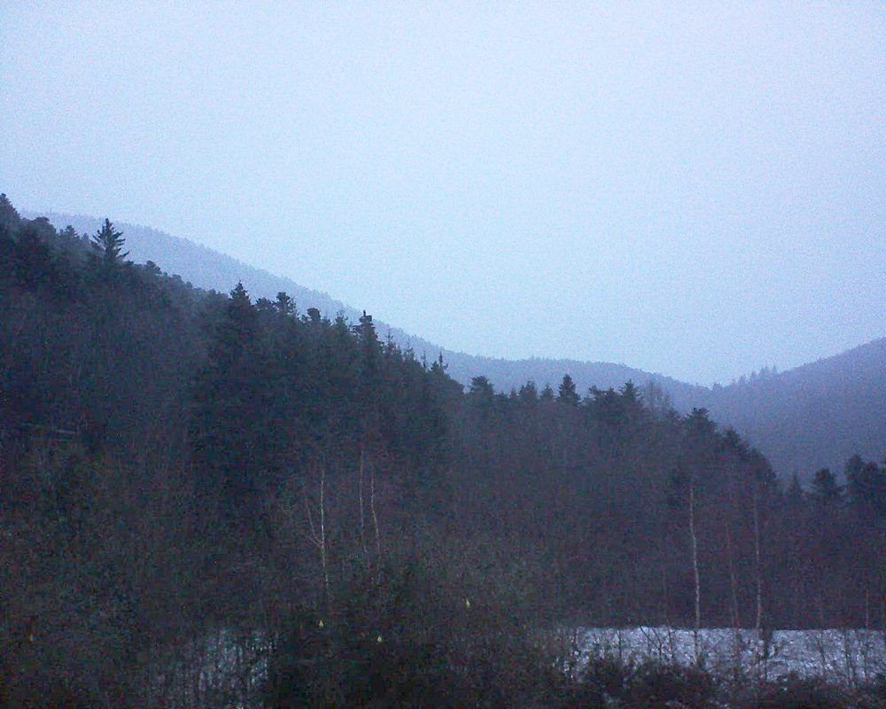 Le petit ballon vu depuis le Domaine Langmatt à Murbach le 08.01.2019 à 17:00 Le petit ballon (Alsace, Vosges) le 08.01.2019 à 17:00