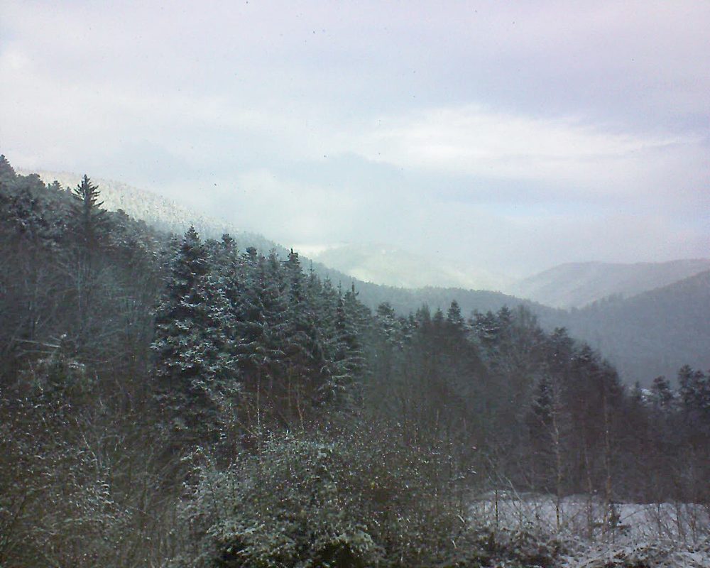 Le petit ballon vu depuis le Domaine Langmatt à Murbach le 09.01.2019 à 10:45 Le petit ballon (Alsace, Vosges) le 09.01.2019 à 10:45