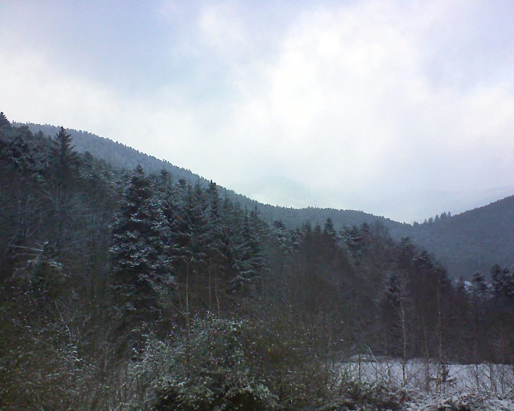 Le petit ballon vu depuis le Domaine Langmatt à Murbach le 09.01.2019 à 14:00 Le petit ballon (Alsace, Vosges) le 09.01.2019 à 14:00