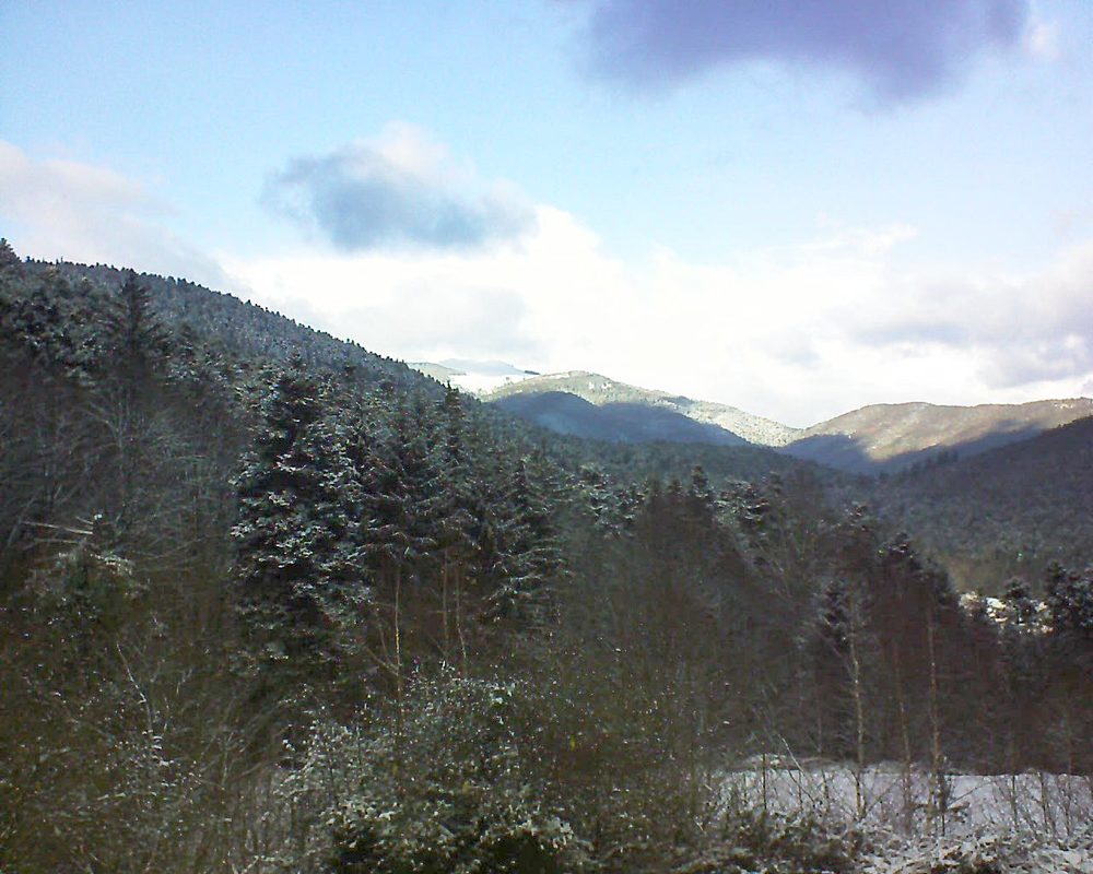 Le petit ballon vu depuis le Domaine Langmatt à Murbach le 09.01.2019 à 14:45 Le petit ballon (Alsace, Vosges) le 09.01.2019 à 14:45