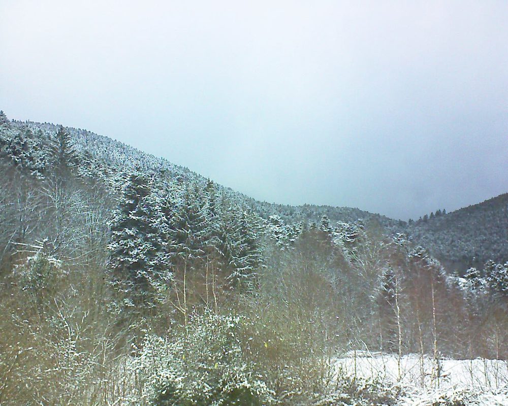 Le petit ballon vu depuis le Domaine Langmatt à Murbach le 09.01.2019 à 16:00 Le petit ballon (Alsace, Vosges) le 09.01.2019 à 16:00