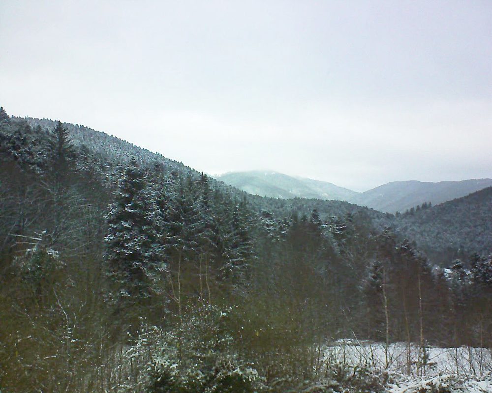 Le petit ballon vu depuis le Domaine Langmatt à Murbach le 10.01.2019 à 10:00 Le petit ballon (Alsace, Vosges) le 10.01.2019 à 10:00