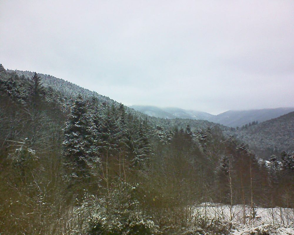 Le petit ballon vu depuis le Domaine Langmatt à Murbach le 10.01.2019 à 11:30 Le petit ballon (Alsace, Vosges) le 10.01.2019 à 11:30