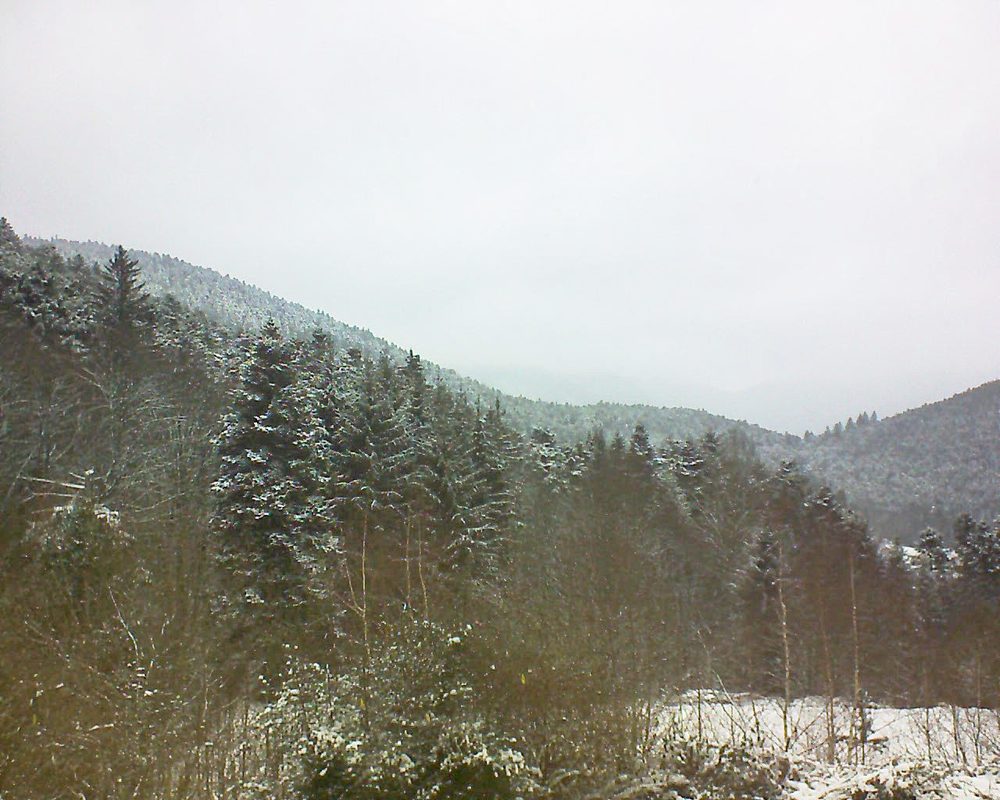 Le petit ballon vu depuis le Domaine Langmatt à Murbach le 10.01.2019 à 12:15 Le petit ballon (Alsace, Vosges) le 10.01.2019 à 12:15