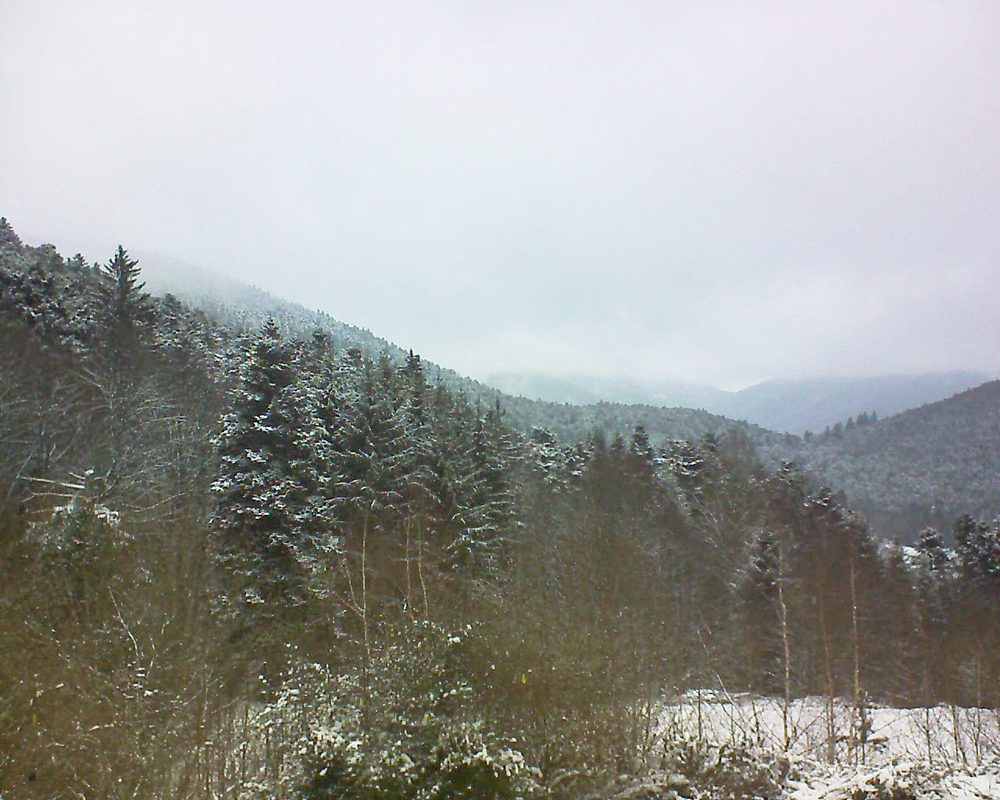 Le petit ballon vu depuis le Domaine Langmatt à Murbach le 10.01.2019 à 13:00 Le petit ballon (Alsace, Vosges) le 10.01.2019 à 13:00