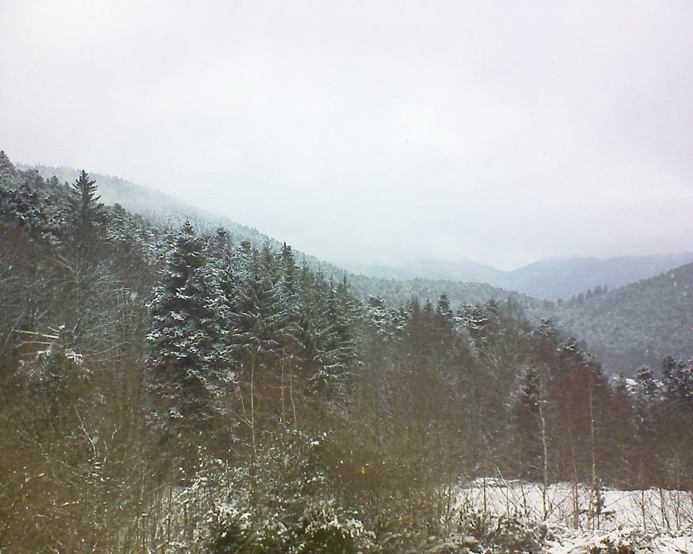 Le petit ballon vu depuis le Domaine Langmatt à Murbach le 10.01.2019 à 13:15 Le petit ballon (Alsace, Vosges) le 10.01.2019 à 13:15