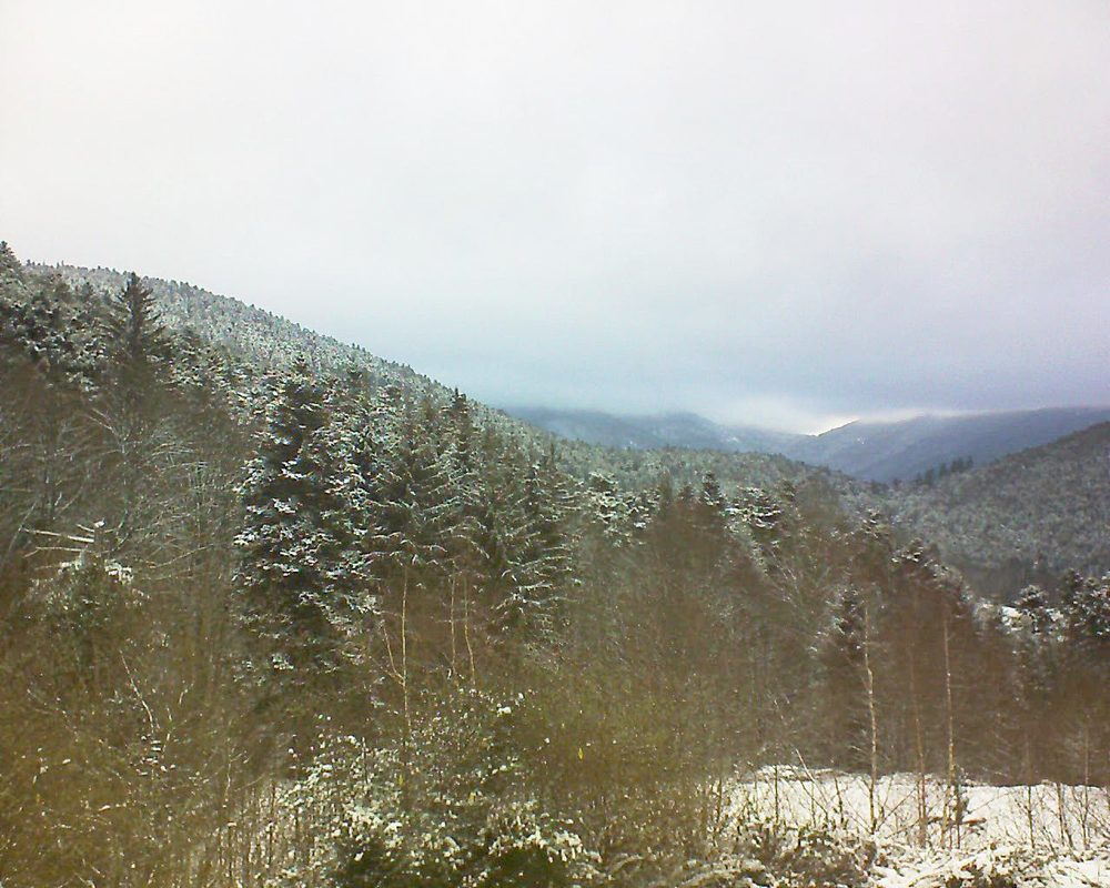 Le petit ballon vu depuis le Domaine Langmatt à Murbach le 10.01.2019 à 14:45 Le petit ballon (Alsace, Vosges) le 10.01.2019 à 14:45
