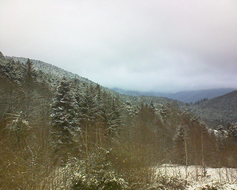 Le petit ballon vu depuis le Domaine Langmatt à Murbach le 10.01.2019 à 15:00 Le petit ballon (Alsace, Vosges) le 10.01.2019 à 15:00
