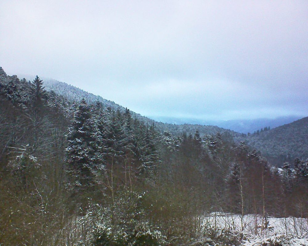 Le petit ballon vu depuis le Domaine Langmatt à Murbach le 10.01.2019 à 16:15 Le petit ballon (Alsace, Vosges) le 10.01.2019 à 16:15