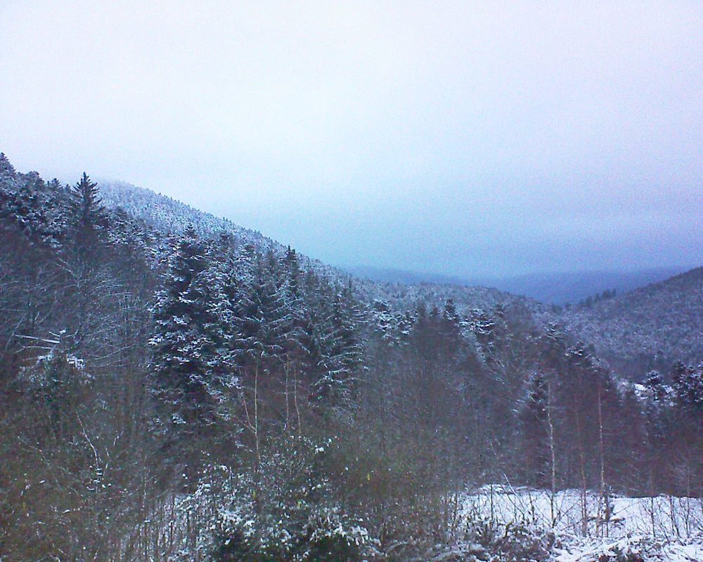 Le petit ballon vu depuis le Domaine Langmatt à Murbach le 10.01.2019 à 16:45 Le petit ballon (Alsace, Vosges) le 10.01.2019 à 16:45