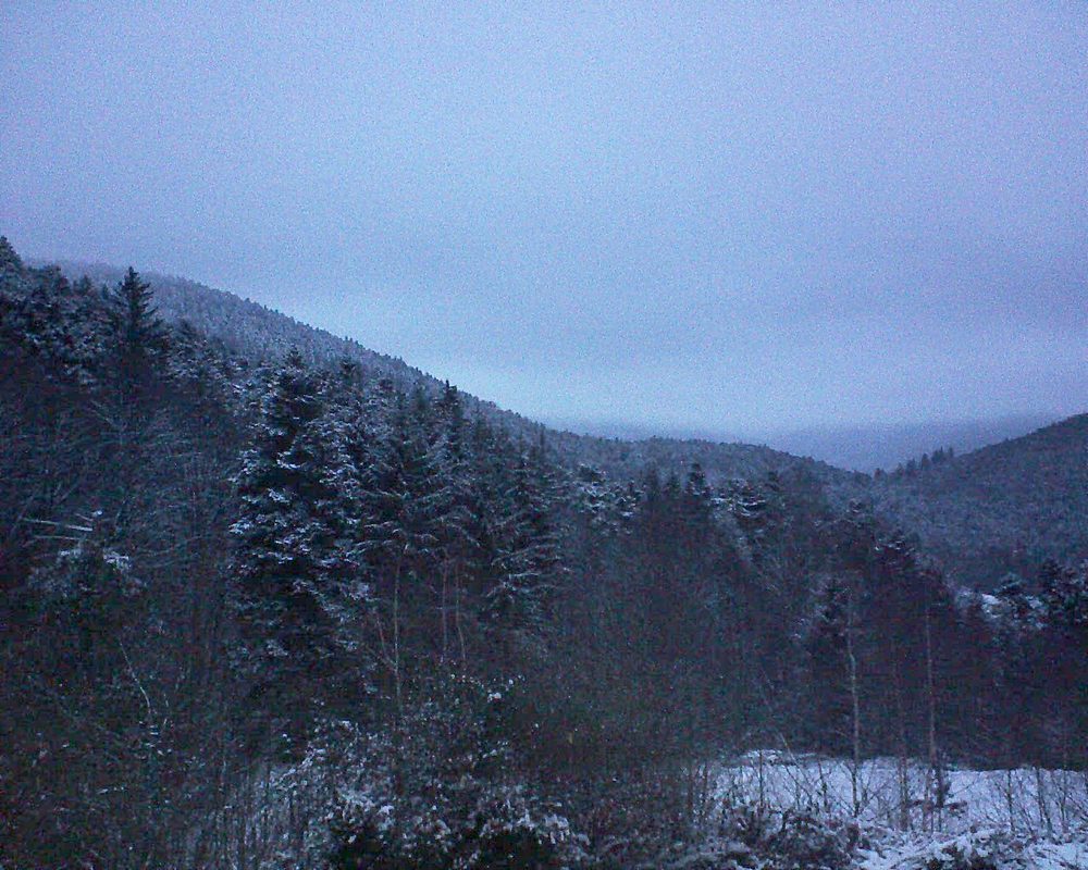 Le petit ballon vu depuis le Domaine Langmatt à Murbach le 10.01.2019 à 17:00 Le petit ballon (Alsace, Vosges) le 10.01.2019 à 17:00