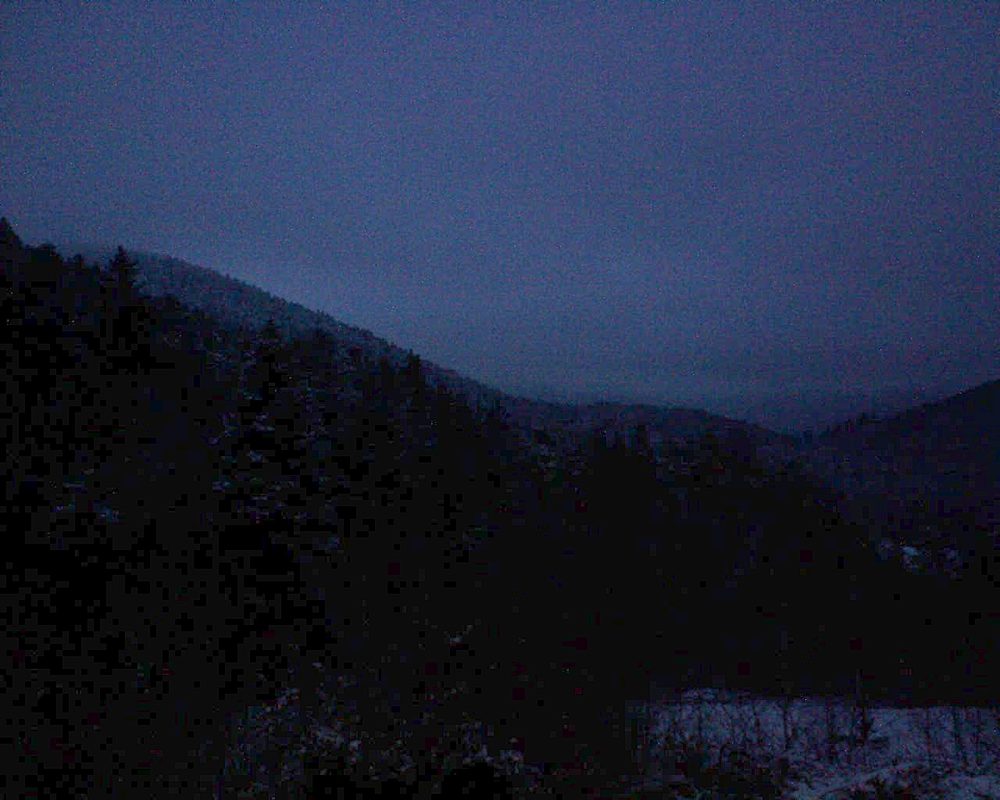 Le petit ballon vu depuis le Domaine Langmatt à Murbach le 10.01.2019 à 17:15 Le petit ballon (Alsace, Vosges) le 10.01.2019 à 17:15