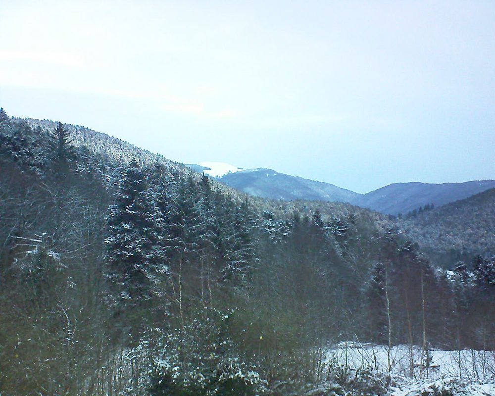 Le petit ballon vu depuis le Domaine Langmatt à Murbach le 11.01.2019 à 08:45 Le petit ballon (Alsace, Vosges) le 11.01.2019 à 08:45