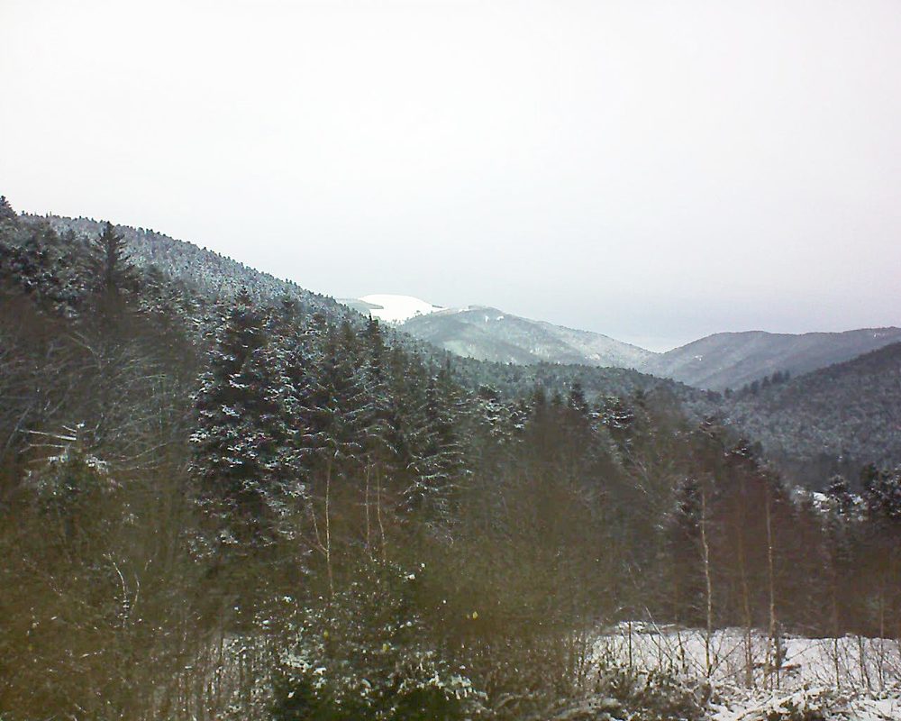 Le petit ballon vu depuis le Domaine Langmatt à Murbach le 11.01.2019 à 12:00 Le petit ballon (Alsace, Vosges) le 11.01.2019 à 12:00