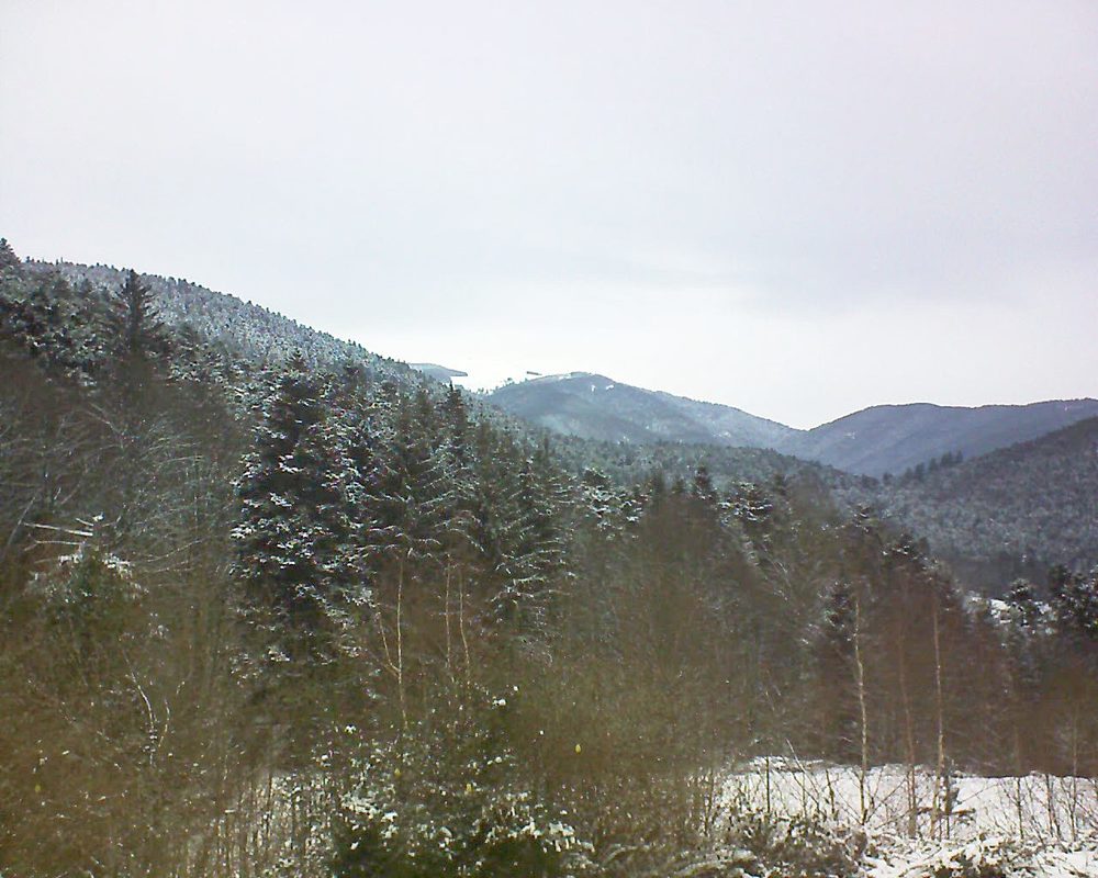 Le petit ballon vu depuis le Domaine Langmatt à Murbach le 11.01.2019 à 13:30 Le petit ballon (Alsace, Vosges) le 11.01.2019 à 13:30