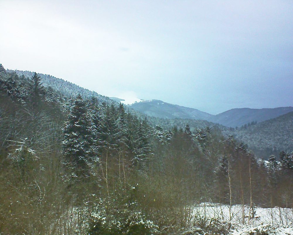 Le petit ballon vu depuis le Domaine Langmatt à Murbach le 11.01.2019 à 16:30 Le petit ballon (Alsace, Vosges) le 11.01.2019 à 16:30