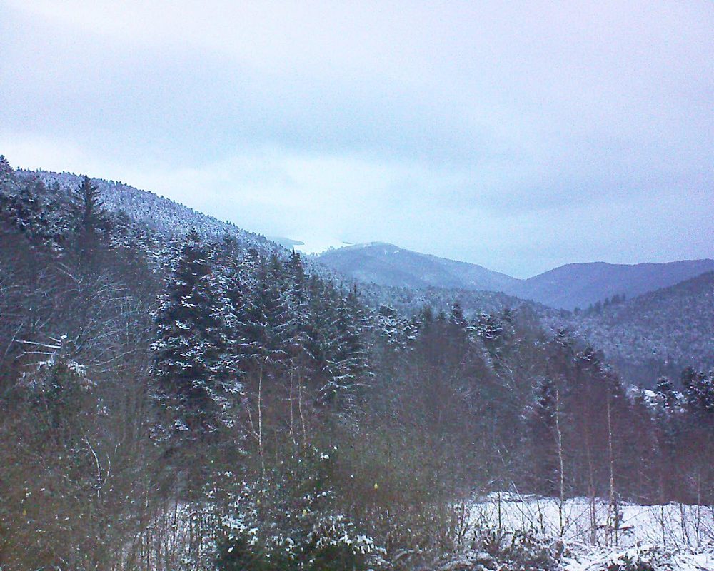 Le petit ballon vu depuis le Domaine Langmatt à Murbach le 11.01.2019 à 17:00 Le petit ballon (Alsace, Vosges) le 11.01.2019 à 17:00
