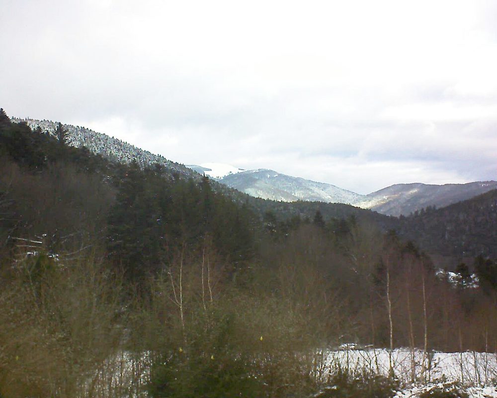 Le petit ballon vu depuis le Domaine Langmatt à Murbach le 12.01.2019 à 12:15 Le petit ballon (Alsace, Vosges) le 12.01.2019 à 12:15