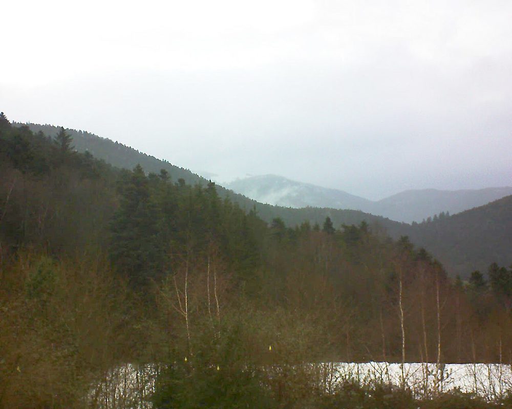 Le petit ballon vu depuis le Domaine Langmatt à Murbach le 13.01.2019 à 12:30 Le petit ballon (Alsace, Vosges) le 13.01.2019 à 12:30