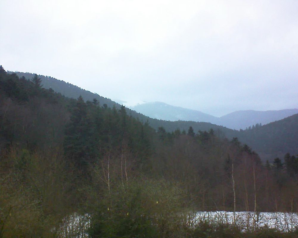 Le petit ballon vu depuis le Domaine Langmatt à Murbach le 13.01.2019 à 16:30 Le petit ballon (Alsace, Vosges) le 13.01.2019 à 16:30