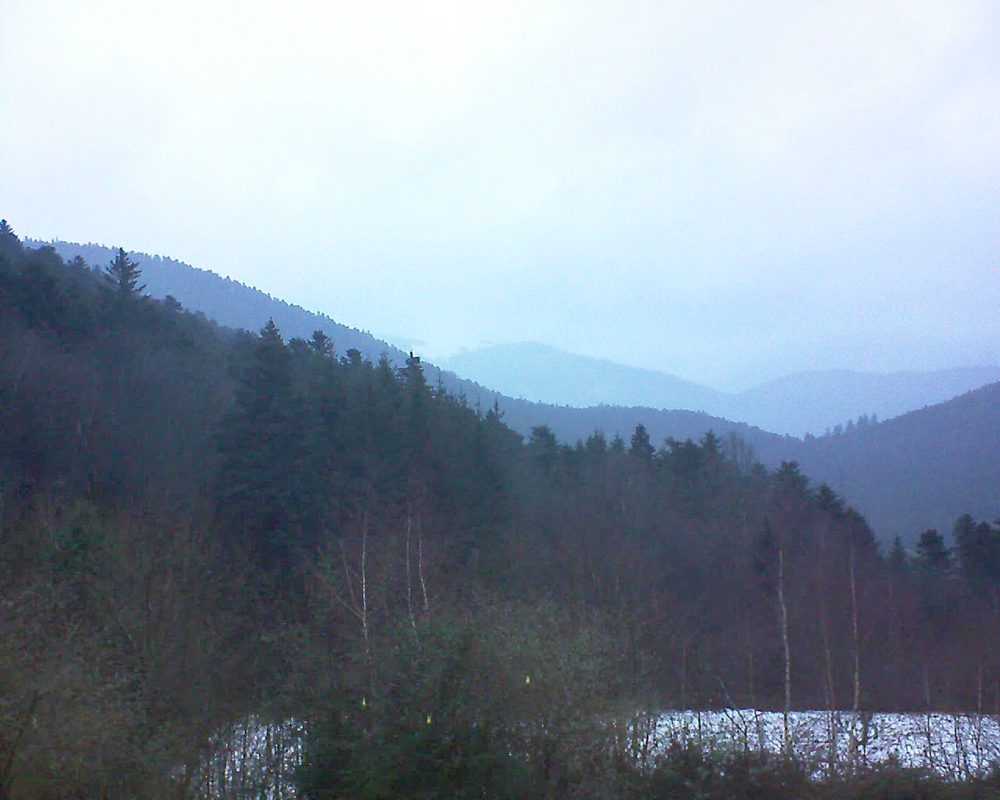 Le petit ballon vu depuis le Domaine Langmatt à Murbach le 13.01.2019 à 16:45 Le petit ballon (Alsace, Vosges) le 13.01.2019 à 16:45