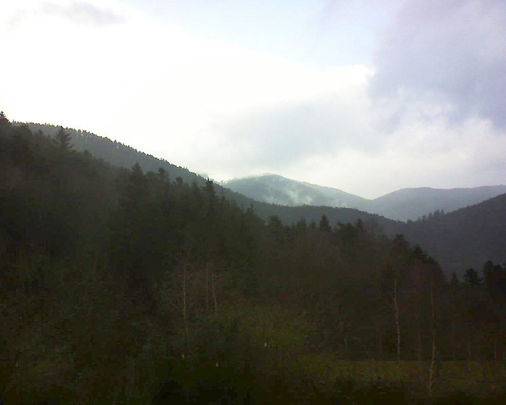 Le petit ballon vu depuis le Domaine Langmatt à Murbach le 14.01.2019 à 09:15 Le petit ballon (Alsace, Vosges) le 14.01.2019 à 09:15