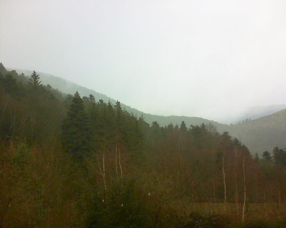 Le petit ballon vu depuis le Domaine Langmatt à Murbach le 14.01.2019 à 12:00 Le petit ballon (Alsace, Vosges) le 14.01.2019 à 12:00