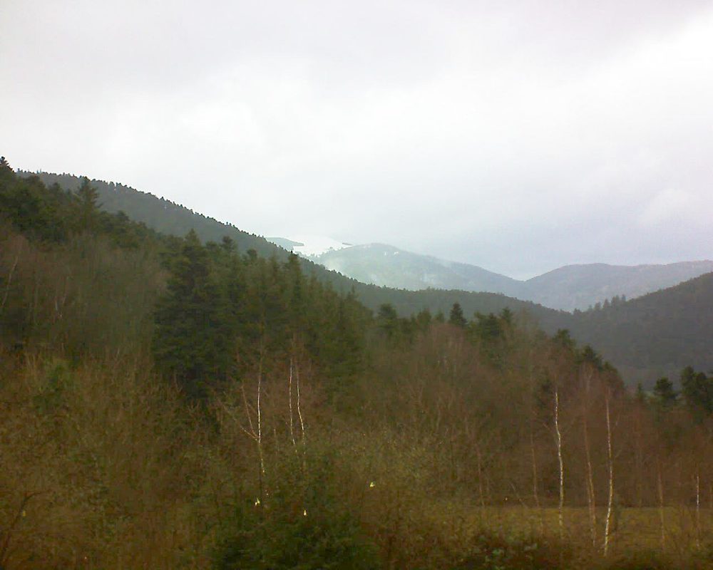 Le petit ballon vu depuis le Domaine Langmatt à Murbach le 14.01.2019 à 13:00 Le petit ballon (Alsace, Vosges) le 14.01.2019 à 13:00
