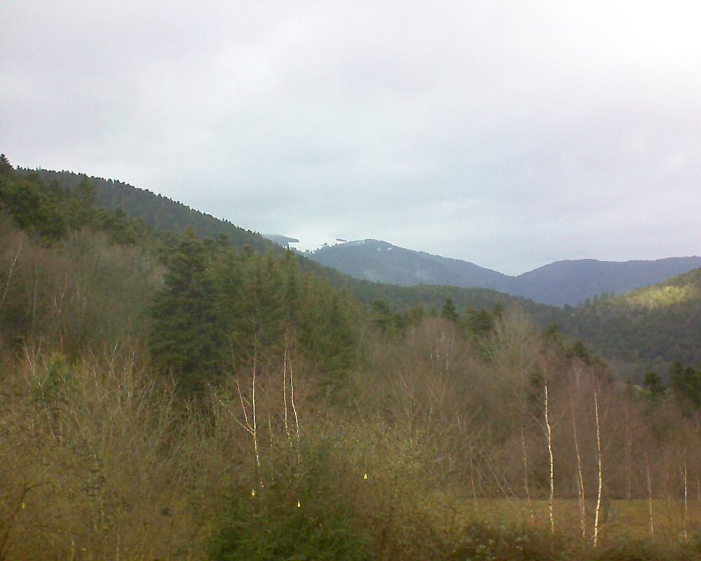 Le petit ballon vu depuis le Domaine Langmatt à Murbach le 14.01.2019 à 13:45 Le petit ballon (Alsace, Vosges) le 14.01.2019 à 13:45