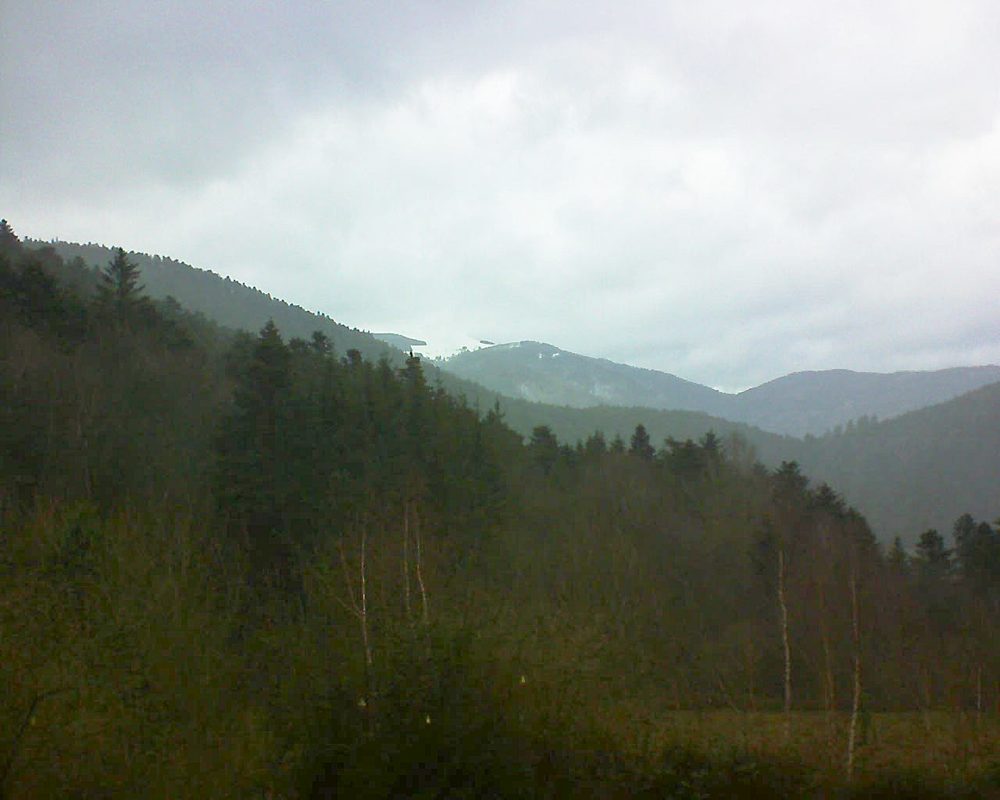 Le petit ballon vu depuis le Domaine Langmatt à Murbach le 14.01.2019 à 14:30 Le petit ballon (Alsace, Vosges) le 14.01.2019 à 14:30