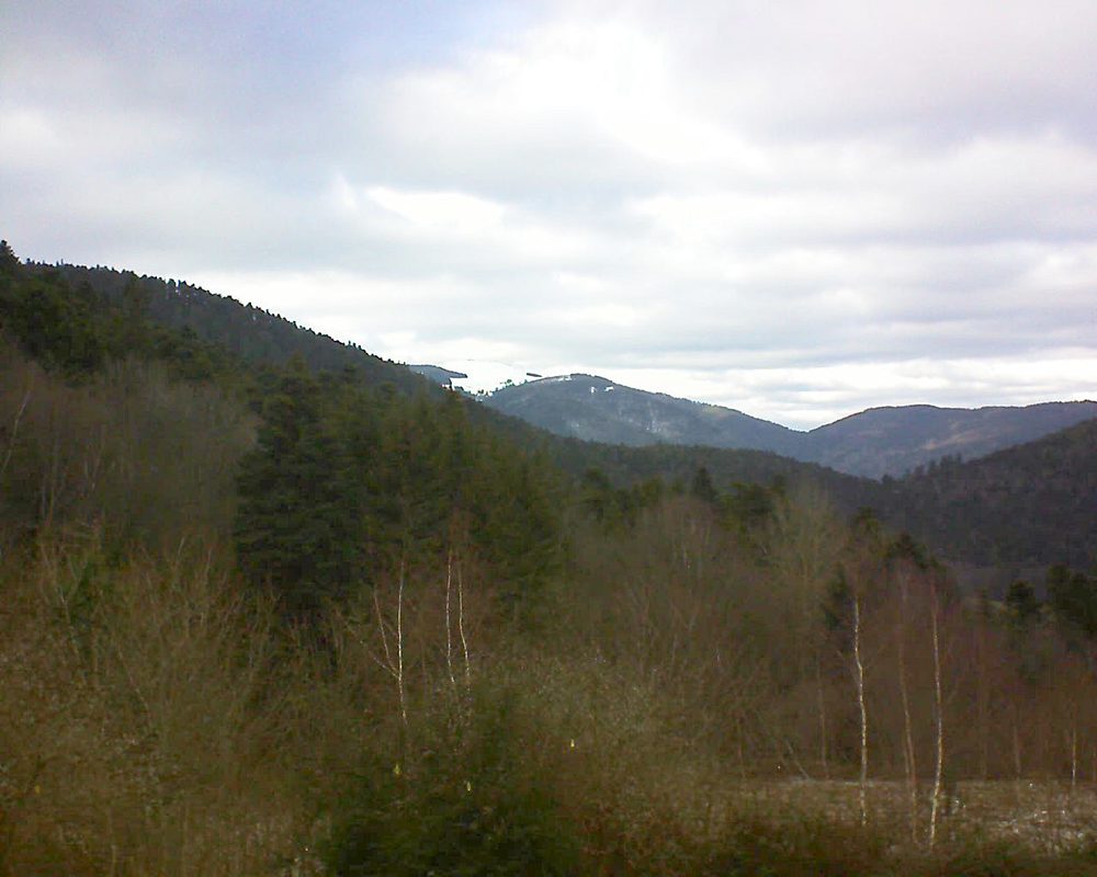 Le petit ballon vu depuis le Domaine Langmatt à Murbach le 15.01.2019 à 14:45 Le petit ballon (Alsace, Vosges) le 15.01.2019 à 14:45