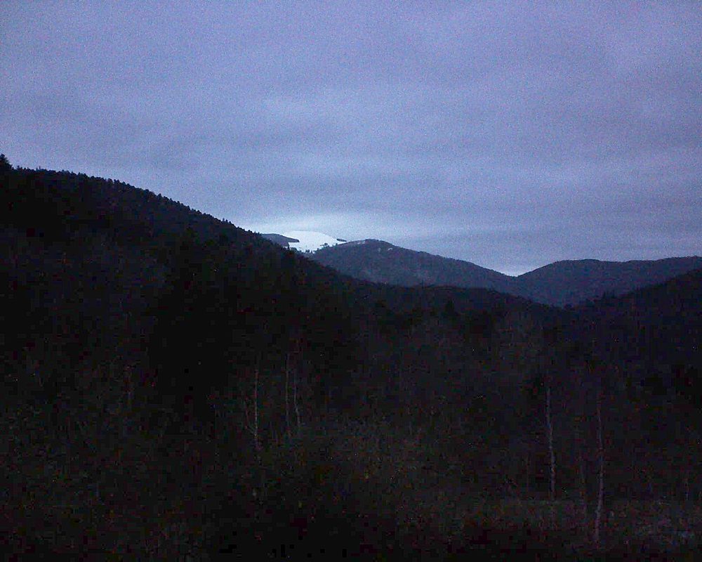 Le petit ballon vu depuis le Domaine Langmatt à Murbach le 15.01.2019 à 17:15 Le petit ballon (Alsace, Vosges) le 15.01.2019 à 17:15