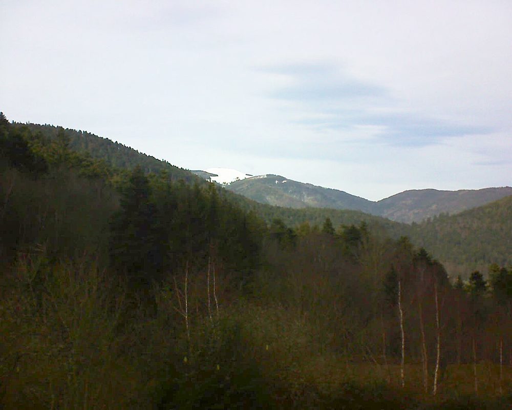 Le petit ballon vu depuis le Domaine Langmatt à Murbach le 16.01.2019 à 14:15 Le petit ballon (Alsace, Vosges) le 16.01.2019 à 14:15