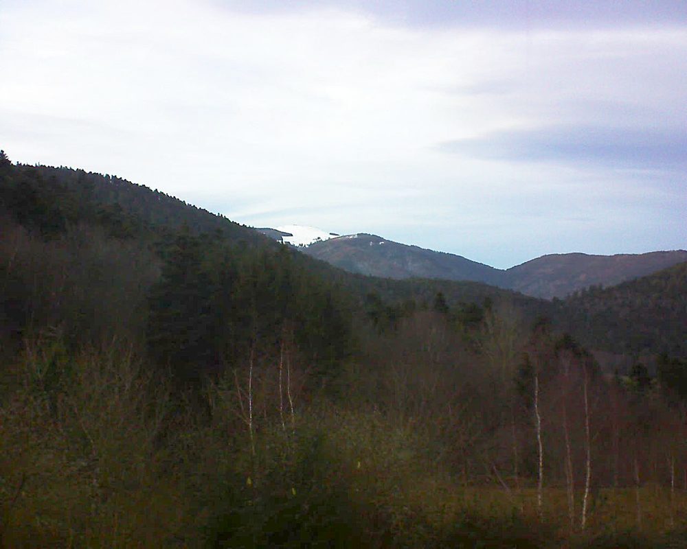Le petit ballon vu depuis le Domaine Langmatt à Murbach le 16.01.2019 à 16:45 Le petit ballon (Alsace, Vosges) le 16.01.2019 à 16:45