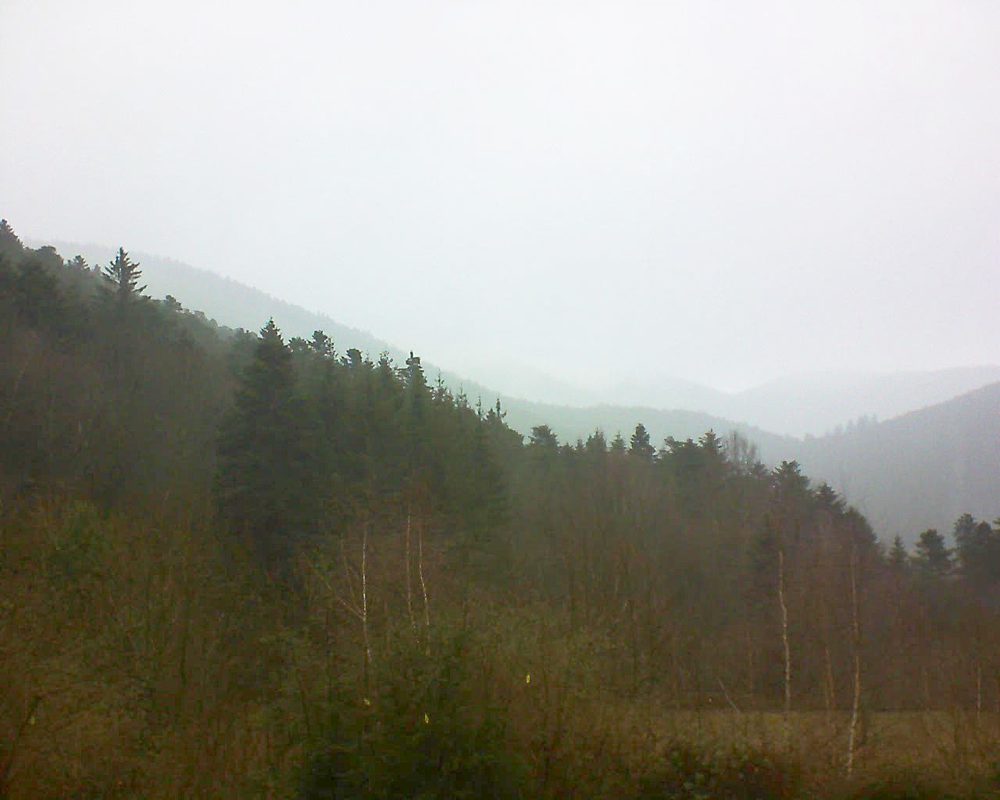 Le petit ballon vu depuis le Domaine Langmatt à Murbach le 17.01.2019 à 10:45 Le petit ballon (Alsace, Vosges) le 17.01.2019 à 10:45