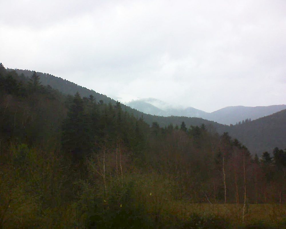 Le petit ballon vu depuis le Domaine Langmatt à Murbach le 17.01.2019 à 11:15 Le petit ballon (Alsace, Vosges) le 17.01.2019 à 11:15