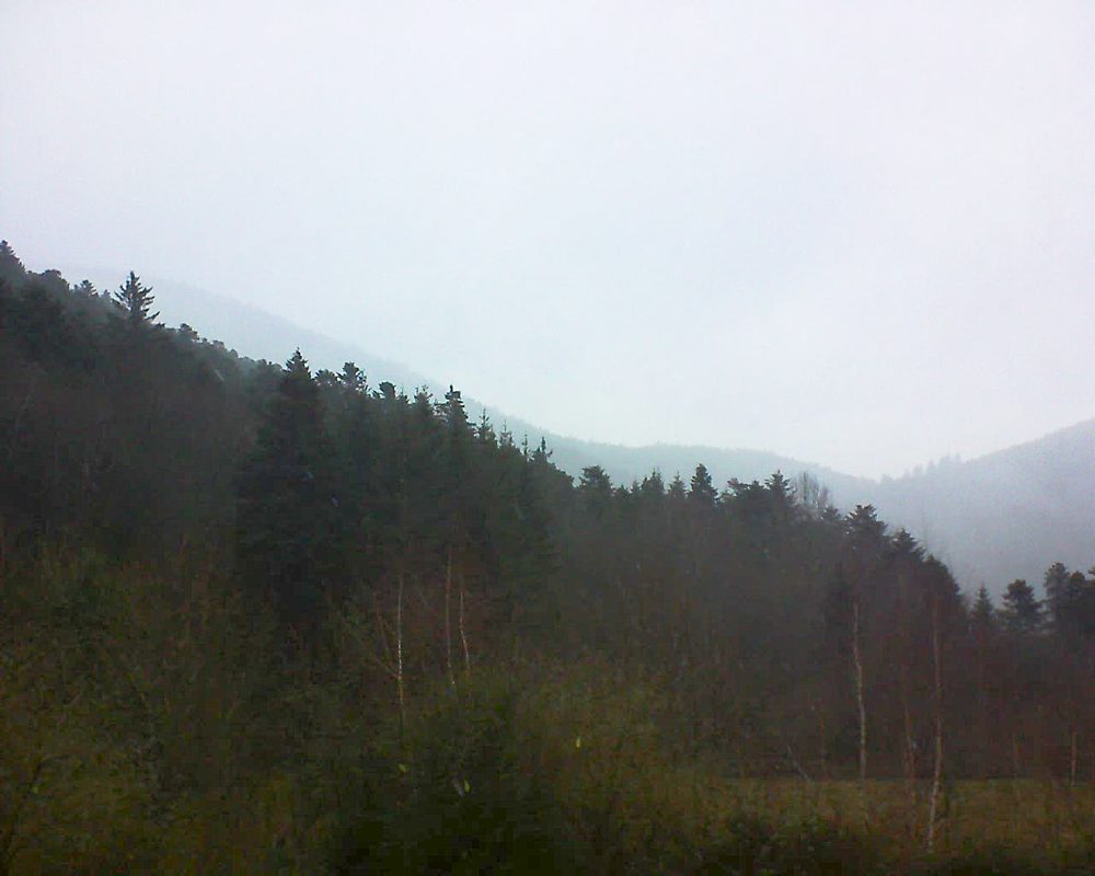Le petit ballon vu depuis le Domaine Langmatt à Murbach le 17.01.2019 à 14:15 Le petit ballon (Alsace, Vosges) le 17.01.2019 à 14:15