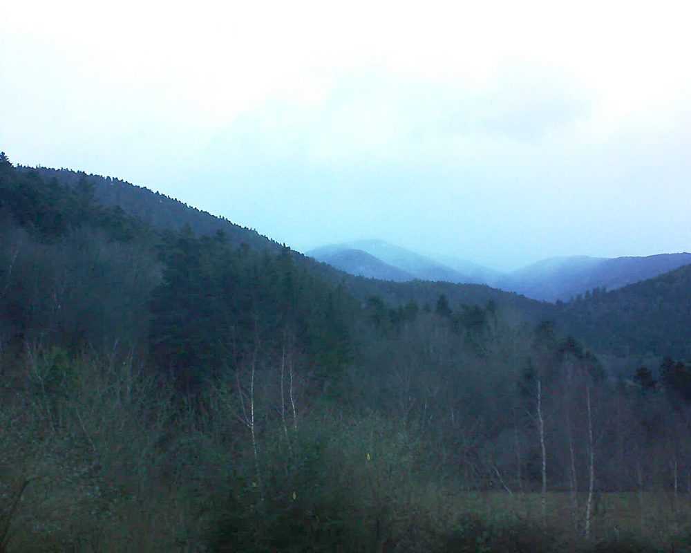 Le petit ballon vu depuis le Domaine Langmatt à Murbach le 17.01.2019 à 16:15 Le petit ballon (Alsace, Vosges) le 17.01.2019 à 16:15